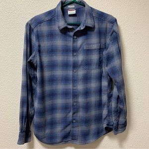 Columbia Sportswear Mens Blue Plaid Flannel Shirt